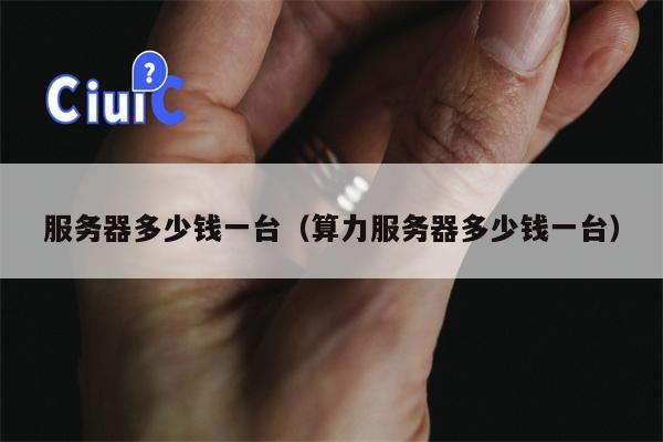 服务器多少钱一台（算力服务器多少钱一台）