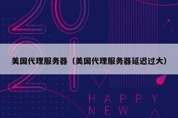 美国代理服务器（美国代理服务器延迟过大）